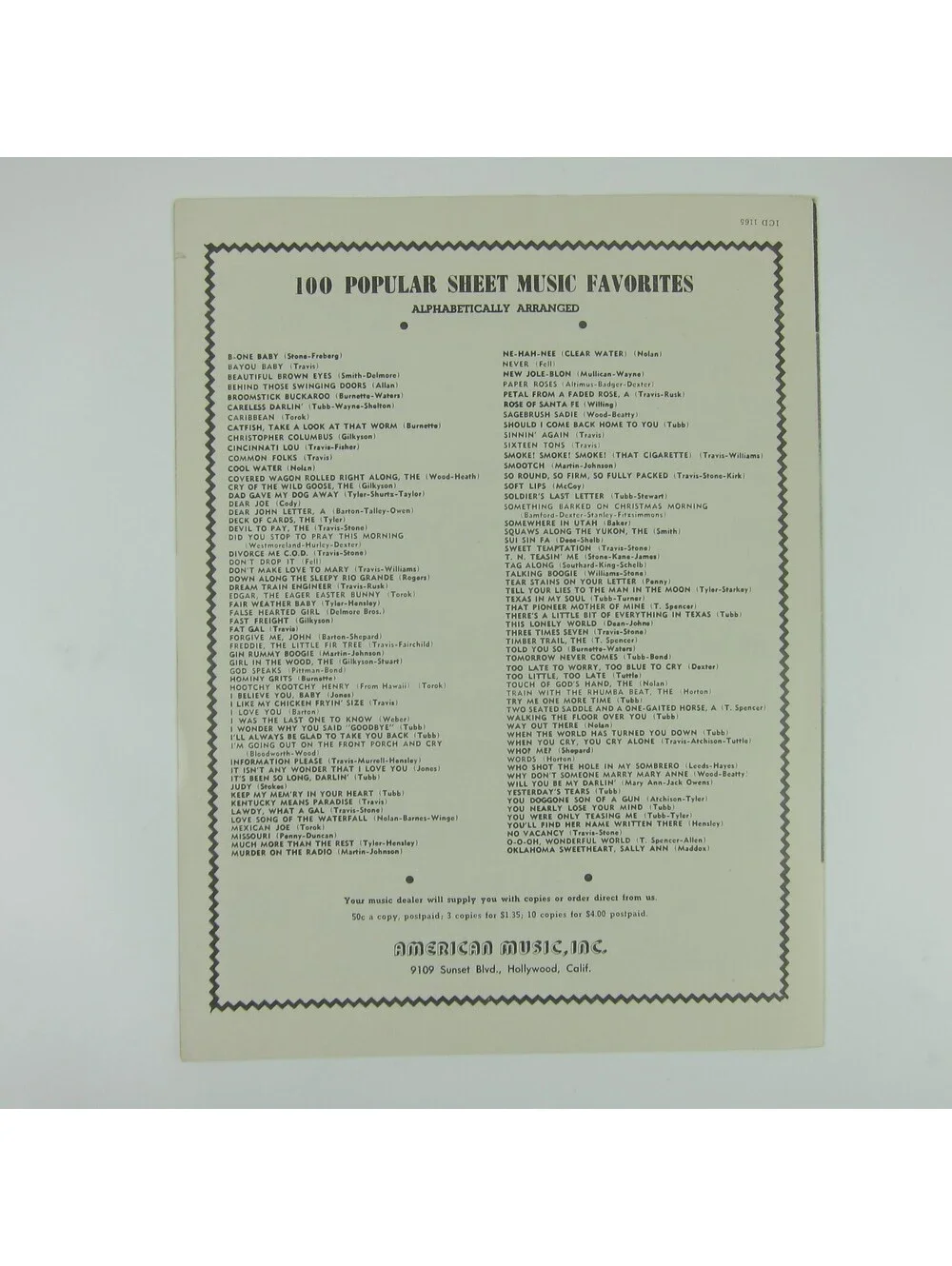 Sheet Music Sixteen Tons Merle Travis Tennessee Ernie Ford Vintage 1947